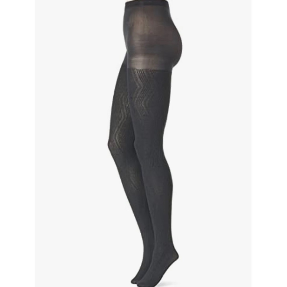 HUE Womens Diamond Texture Tights Control Top Black U23157 L/XL Size 4